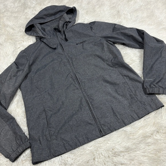 Columbia Jackets & Blazers - Columbia Soft Shell Hooded Full Zip Jacket Lightweight Pockets Windbreaker Large